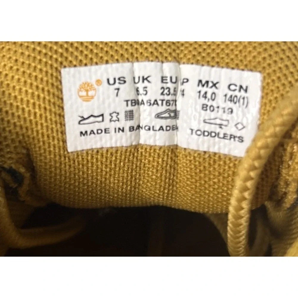 Timberland‎ Toddler Allston Lace Up Sneakers Toddler Size 7 Wheat Nubuck Leather